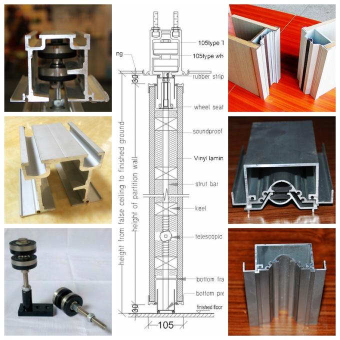47" Wide Partition Panel Accessories , Partition Wall Parts Polyester
