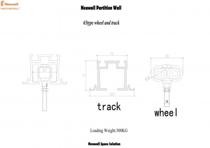 Sliding Trolley Accordion Door Hardware Partition Wall