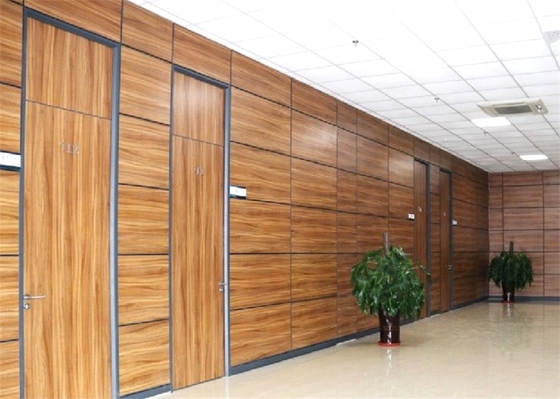 Office Acoustic Wooden Partition With Sliding Door Multifunction