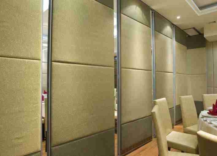 Anodized Movable Partition Wall Telescopic Sleeve Panel Top Hung