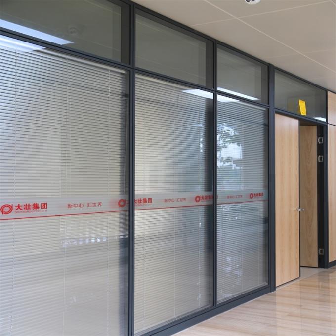 80mm Thickness Aluminum Frame Glass Wall