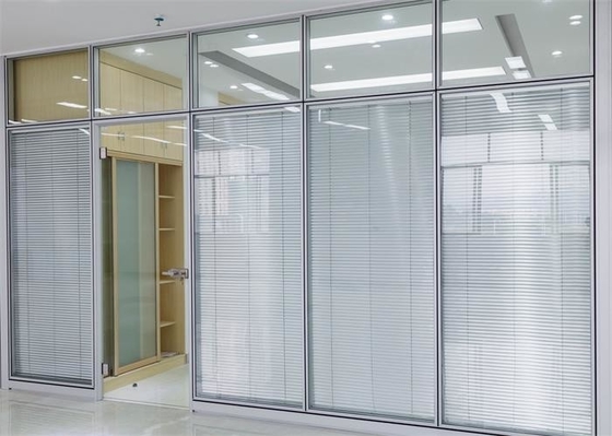 Spotless Office Glass Partition Walls Dismountable With Aluminum Frame