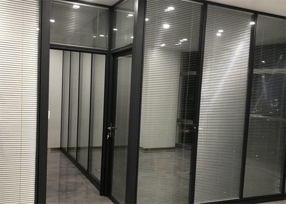 Fire Rated Office Glass Partition Walls Commercial Furniture 80mm Thickness