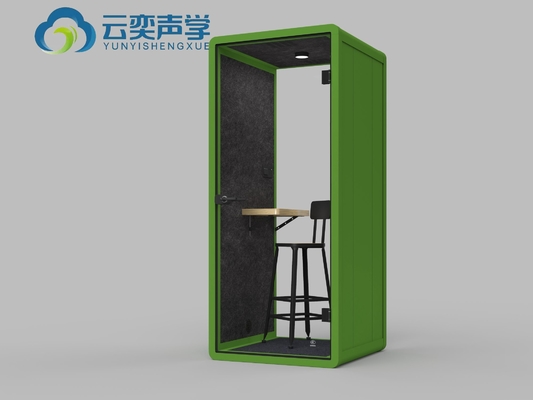 Single Seater Office Meeting Booth With Computer Desk For Private Working Movable Silence Soundproof Booth Office Pod