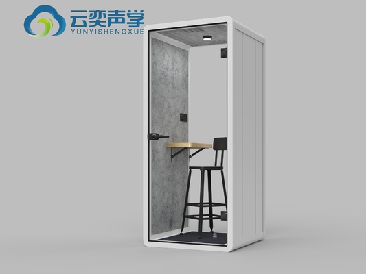 Single Seater Office Meeting Booth With Computer Desk For Private Working Movable Silence Soundproof Booth Office Pod