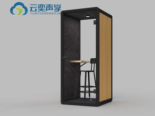 Single Seater Office Meeting Booth With Computer Desk For Private Working Movable Silence Soundproof Booth Office Pod