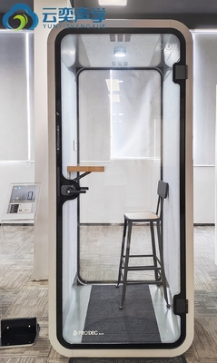 Single Seater Office Meeting Booth With Computer Desk For Private Working Movable Silence Soundproof Booth Office Pod