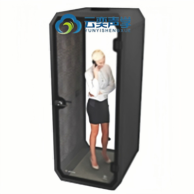 Single Seater Office Meeting Booth With Computer Desk For Private Working Movable Silence Soundproof Booth Office Pod