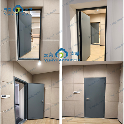 STC 42 ±3 DB Fire Rated 60min Certified Sound Proof Steel And Wood Composite Door