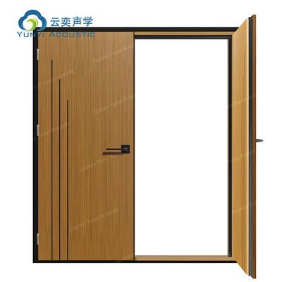 Stainless Steel Hardware STC 42dB and Fireproof Approved Soundproof Interior Door 45db Sound Proof Doors