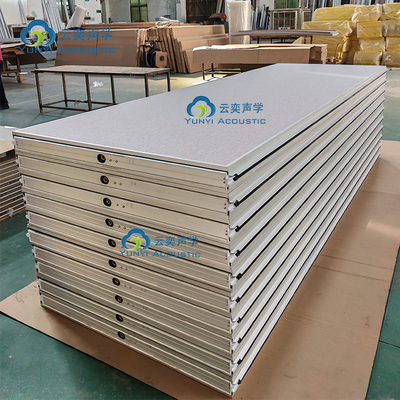 Fabric Covered Hanging Room Divider / Aluminum Mdf Movable Office Partitions For Office Spaces