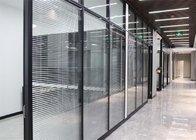 80mm Conference Room Glass Walls , Glass Partition With Aluminium Frame
