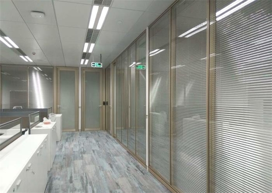 Aluminium Frame Wall Glass Partition Soundproof Glass Office Partition