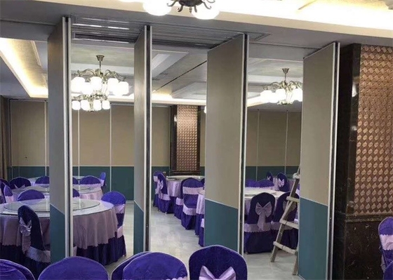 Bi Fold Partition Wall Banquet Hall Aluminum Sliding Door Sturdy Features