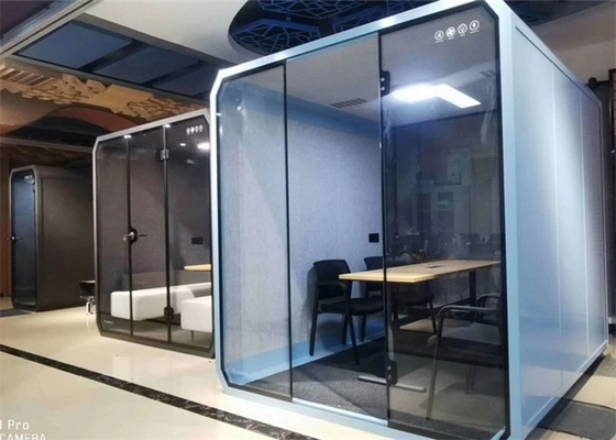 Silence Meeting Portable Soundproof Booth Multifunction With 6 Seating