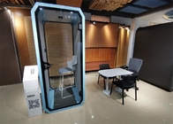 Tempered Glass Soundproof Meeting Pod Movable Quiet Silence Working