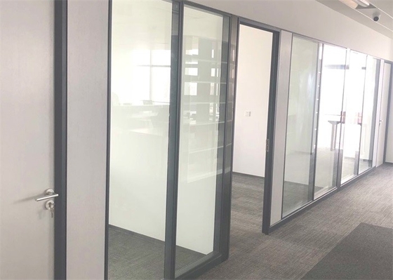 Fire Rated Office Glass Partition Walls Commercial Furniture 80mm Thickness