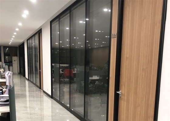 Transparent Tempered Glass Full High Office Partition Frameless Glass Partition