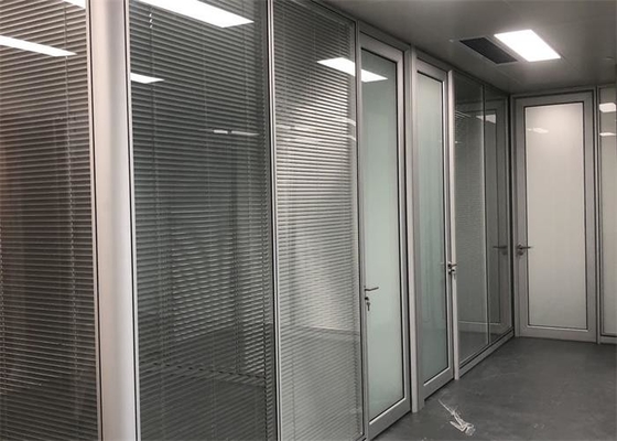 Fire Rated Office Glass Partition Walls Commercial Furniture 80mm Thickness