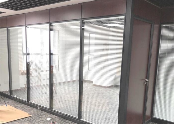 12mm Tempered Glass Single Glazed Partition , Full Height Glass Partition