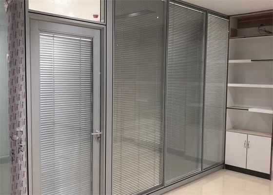 OEM ODM Office Glass Partition Walls , Double Layer Glass Office Dividers