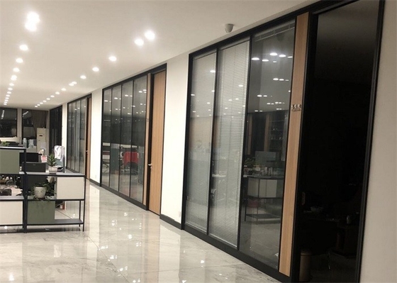 Transparent Tempered Glass Full High Office Partition Frameless Glass Partition