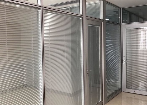 12mm Tempered Glass Single Glazed Partition , Full Height Glass Partition