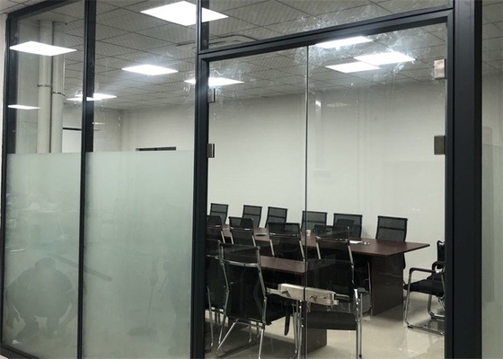 Office Glass Partition Walls With Louver Shutter