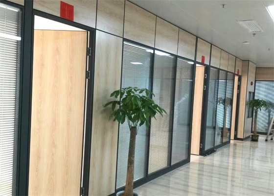 Anodized Office Wooden Partitions Demountable Wall Systems