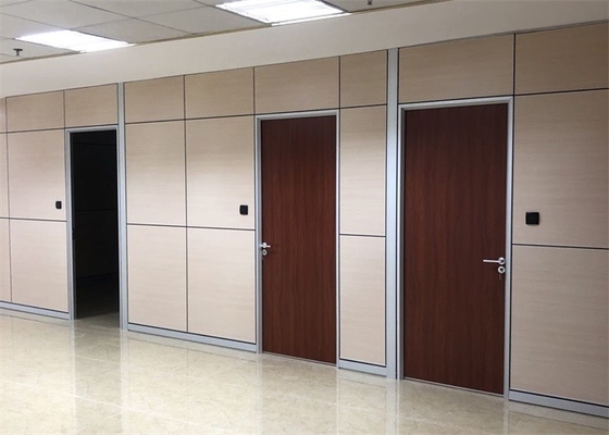 Interior Office Wooden Partitions Full Height Partition Wall 85mm Thickness