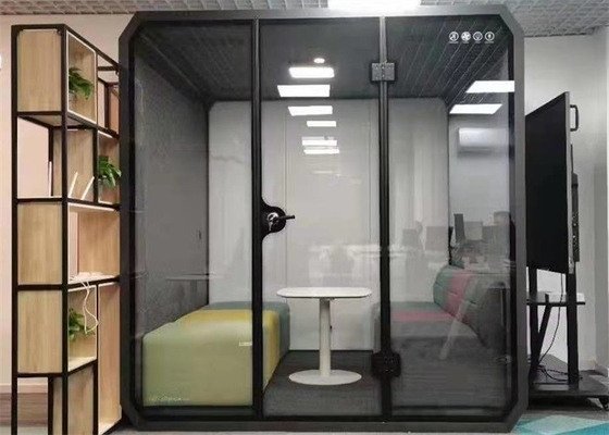 Acoustic Soundproof Phone Booth Aluminum Structure For Public Area