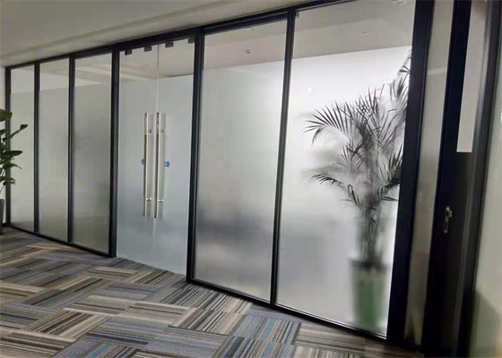 Factory Custom Office Room Divider Aluminum Frame Single Glass Partition Wall